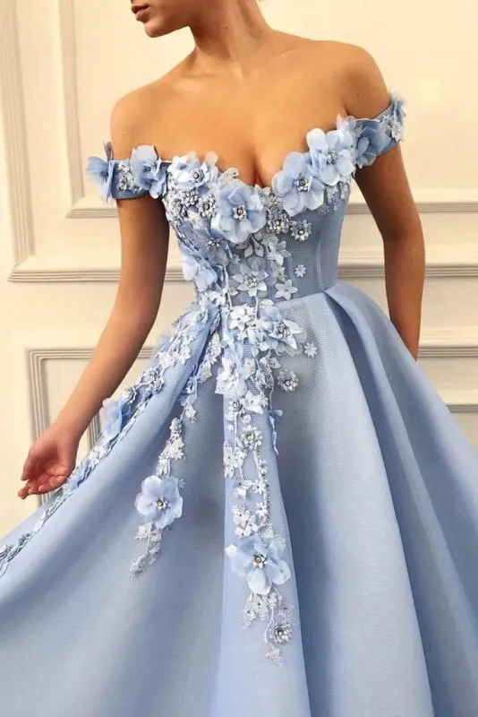 Stunning Long Prom Dress with Elegant Appliques – Perfect for a Party