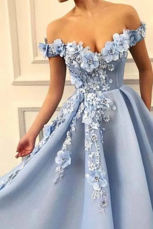 Stunning Long Prom Dress with Elegant Appliques – Perfect for a Party