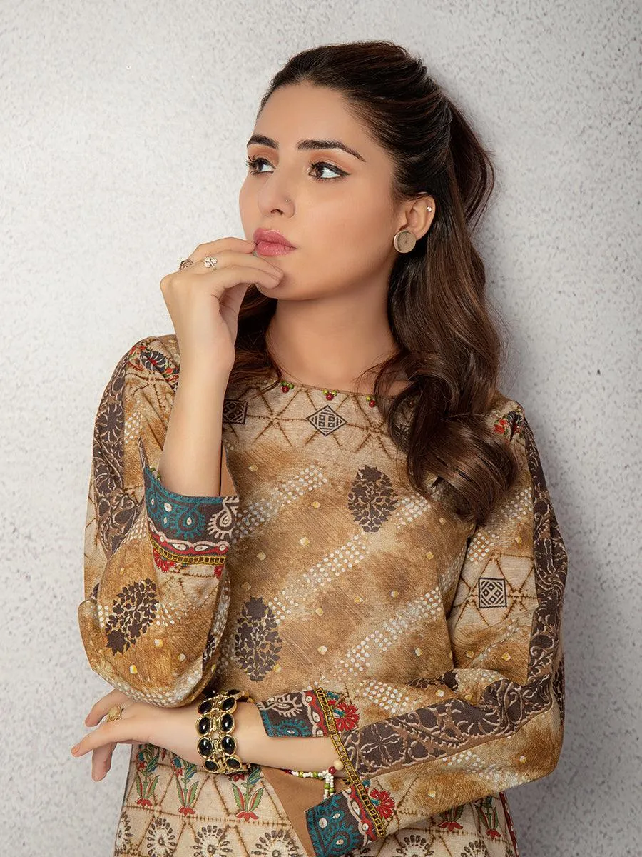 ACE Galleria Digital Printed Unstitched 1 Piece Khaddar Shirt ACE 12180