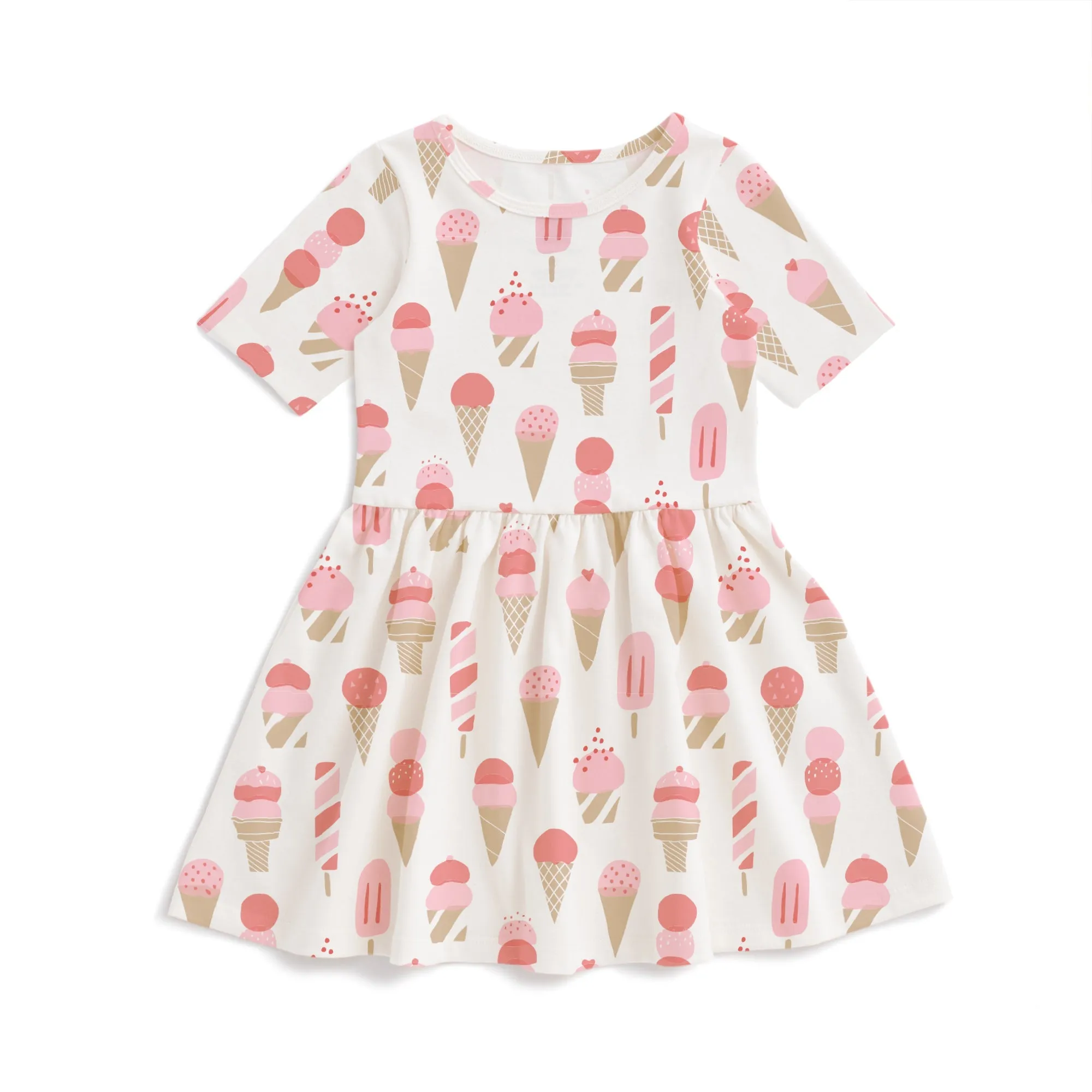 Alberta Dress - Ice Cream Red & Pink