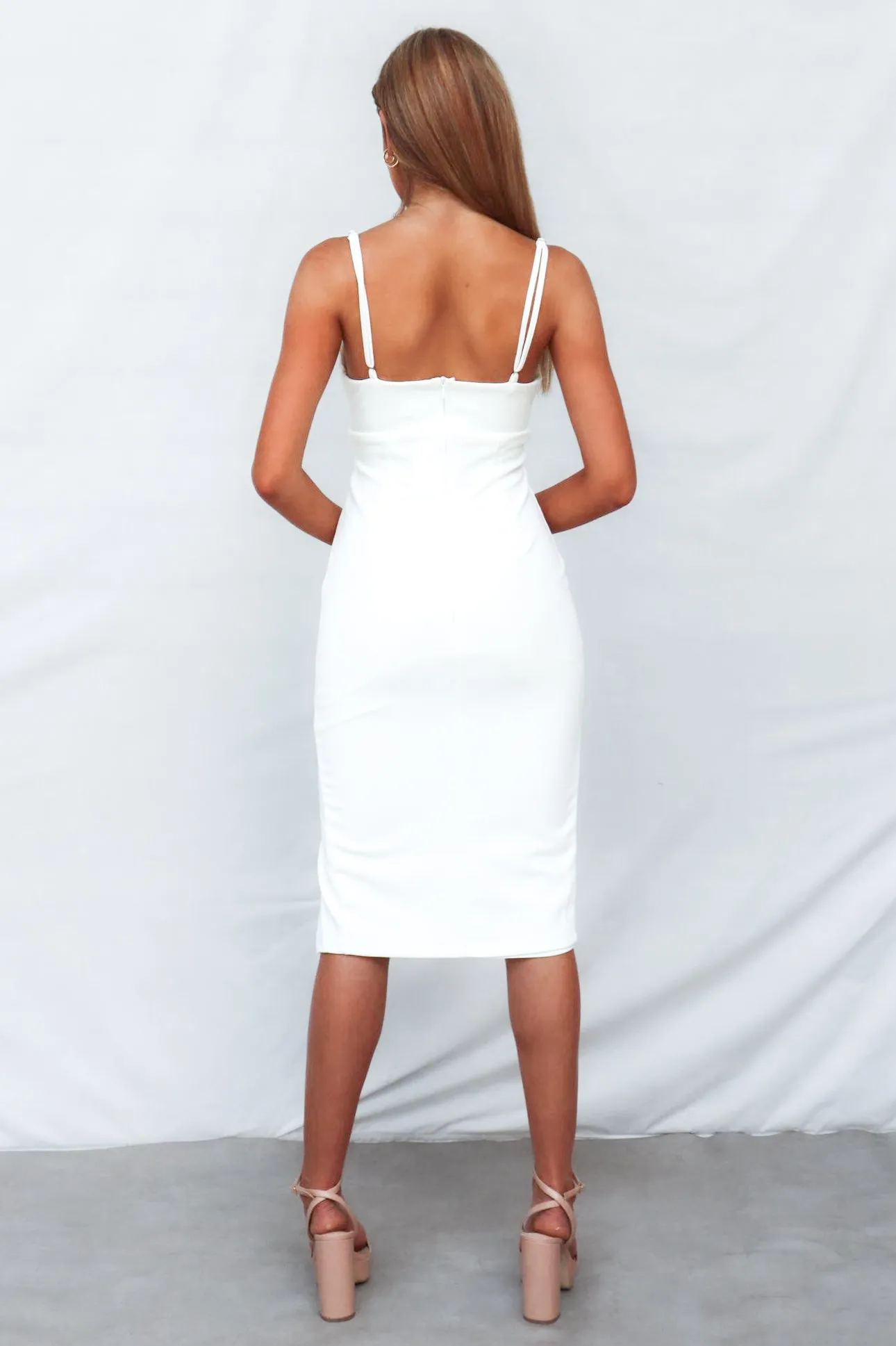 Alyza Midi Dress - White