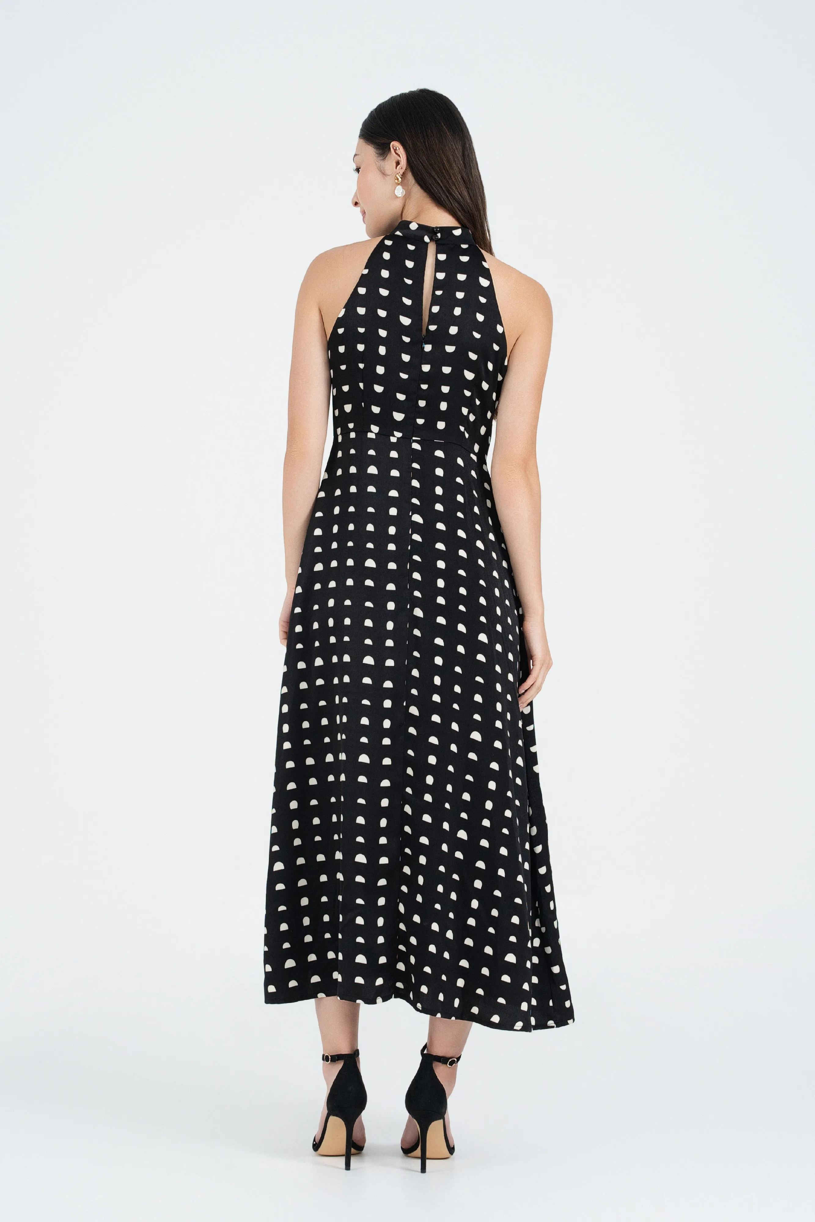 Amal Printed Halter Maxi Dress