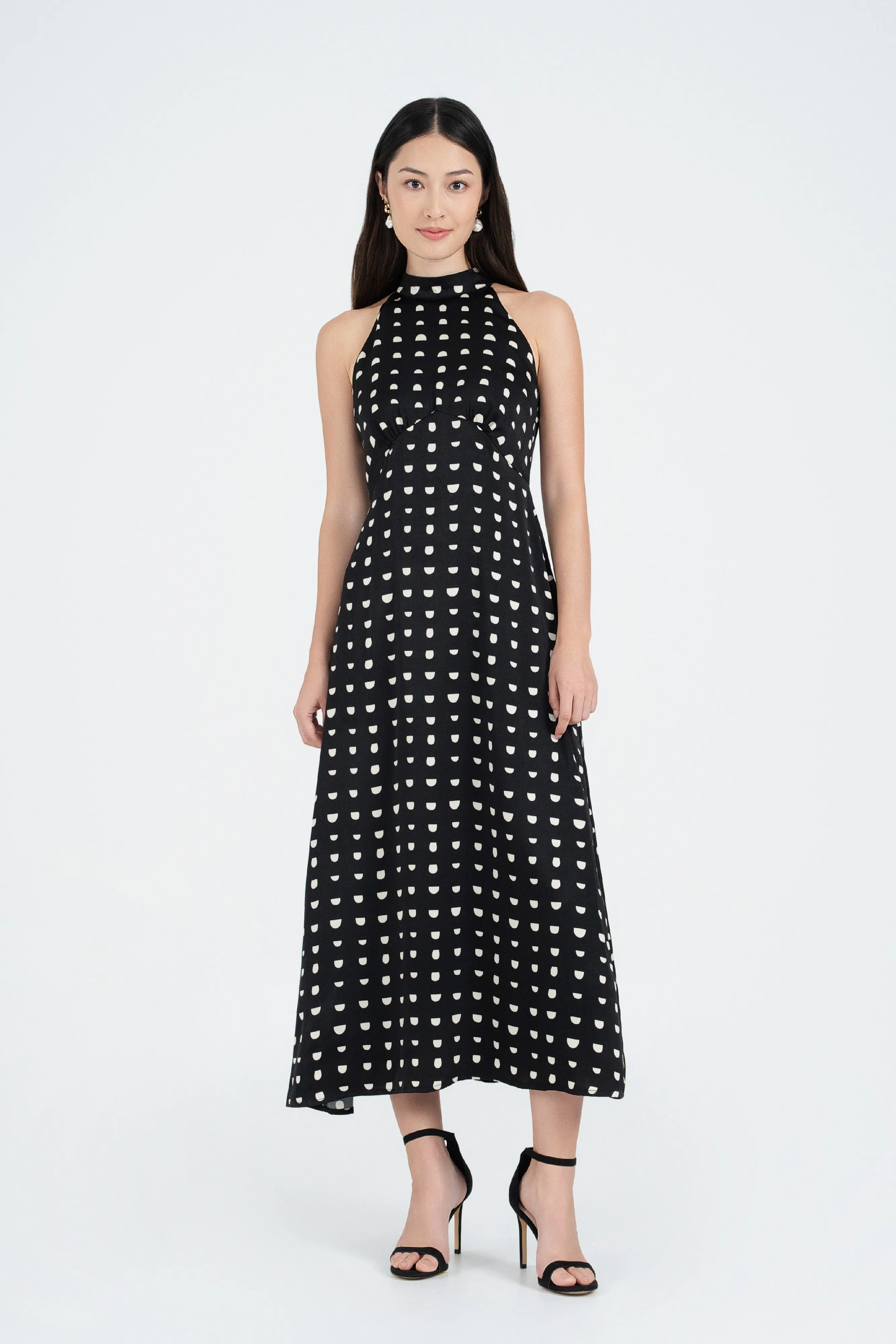 Amal Printed Halter Maxi Dress