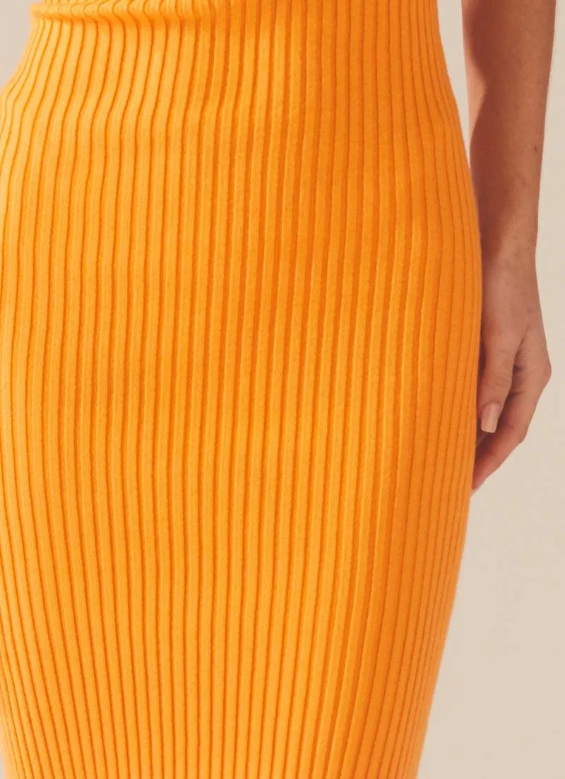 Amber Knit Dress - Orange