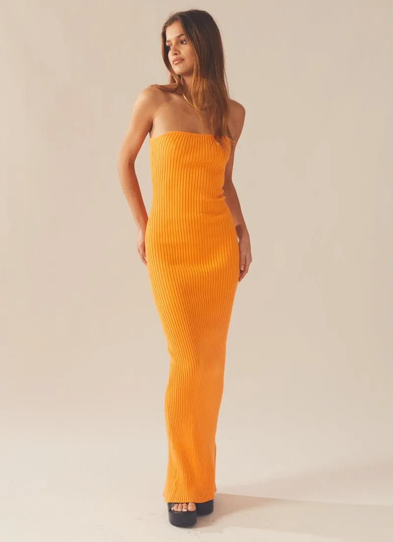 Amber Knit Dress - Orange