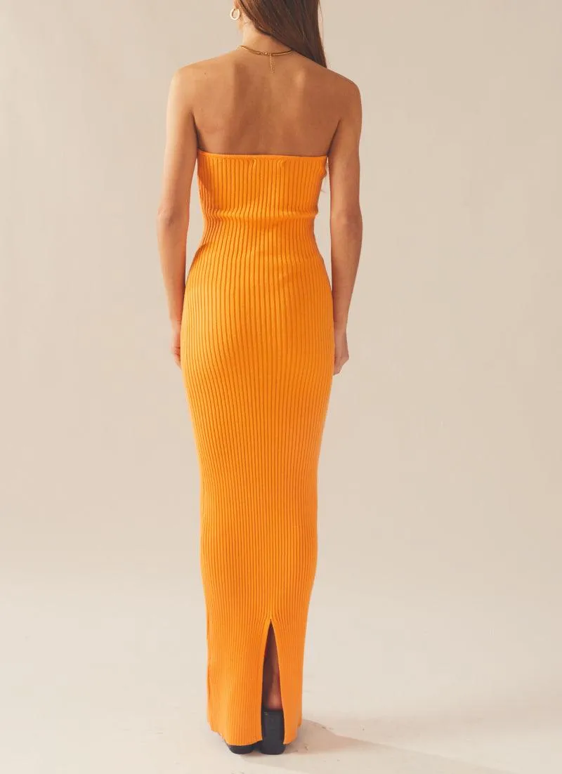 Amber Knit Dress - Orange