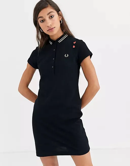 Amy Winehouse Black Twin Tipped Fred Perry Dress