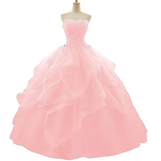 Ball Gown Quinceanera Dress 2019 Top Tiered Crystal Princess Gowns