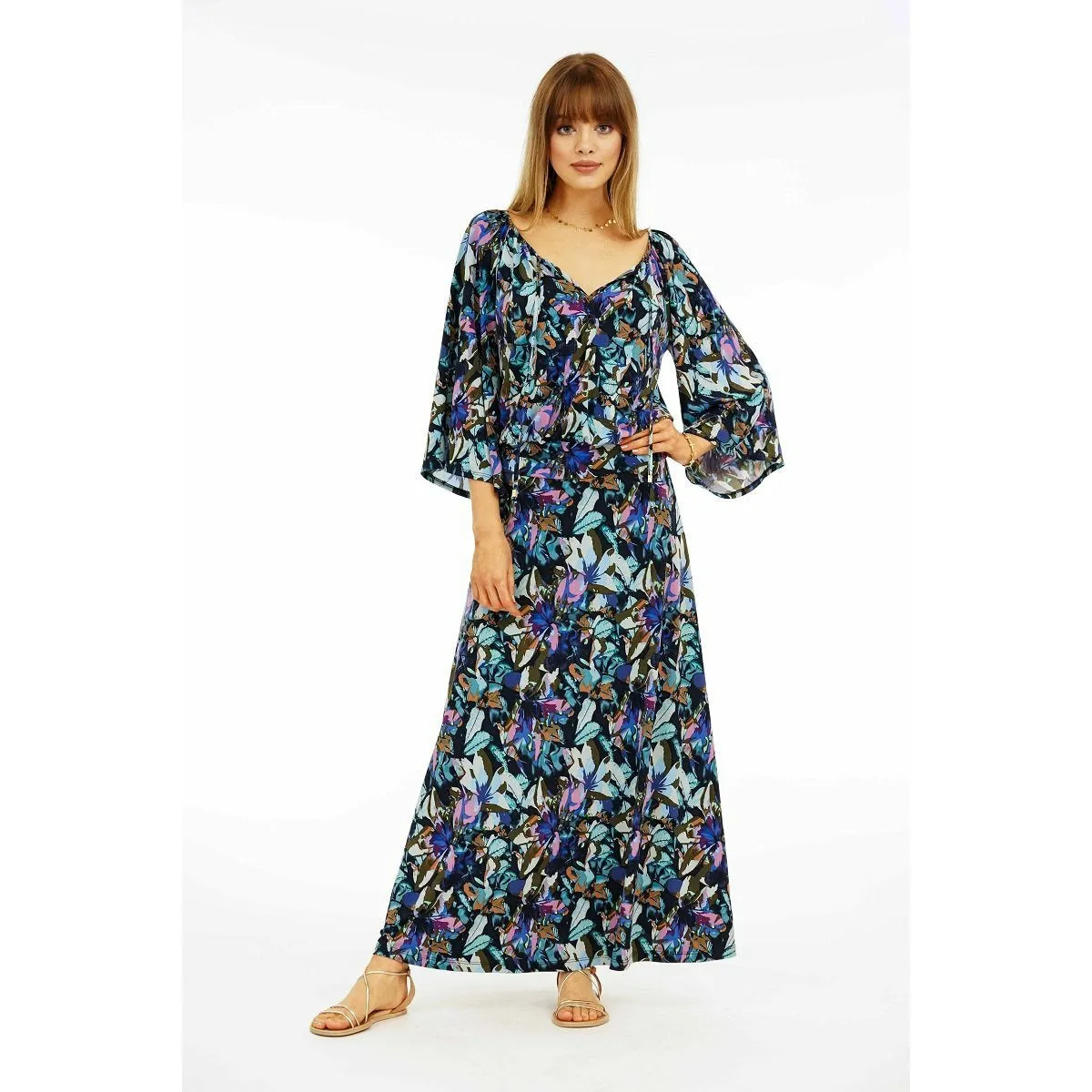 Bell Sleeve Maxi Dress