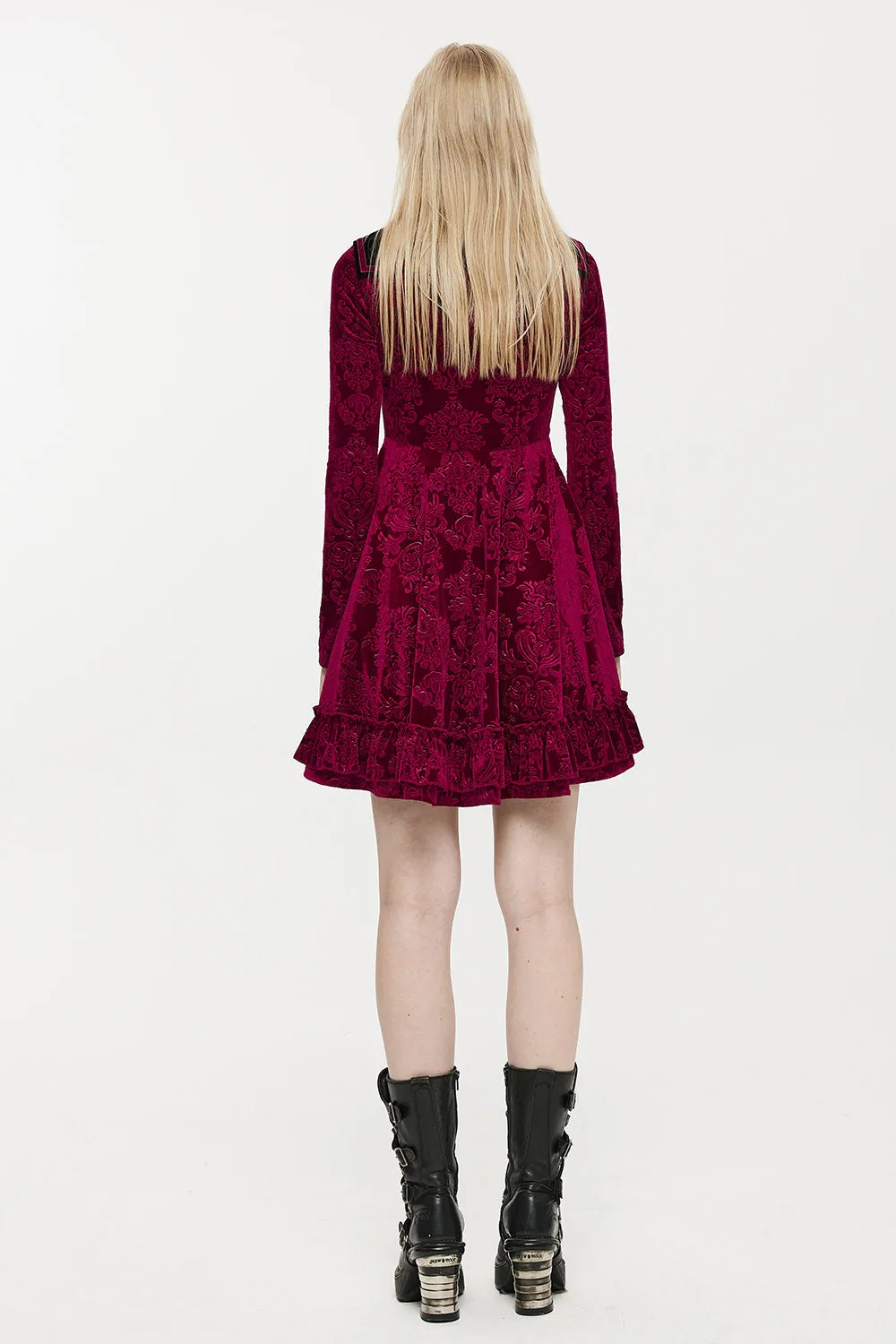 Bloodletting Velvet Dress [VAMP RED]