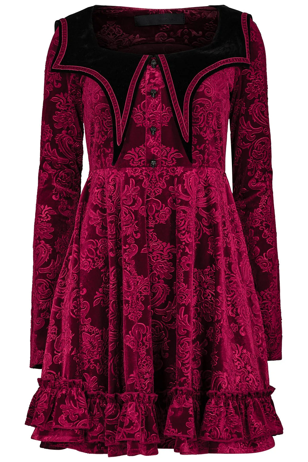 Bloodletting Velvet Dress [VAMP RED]