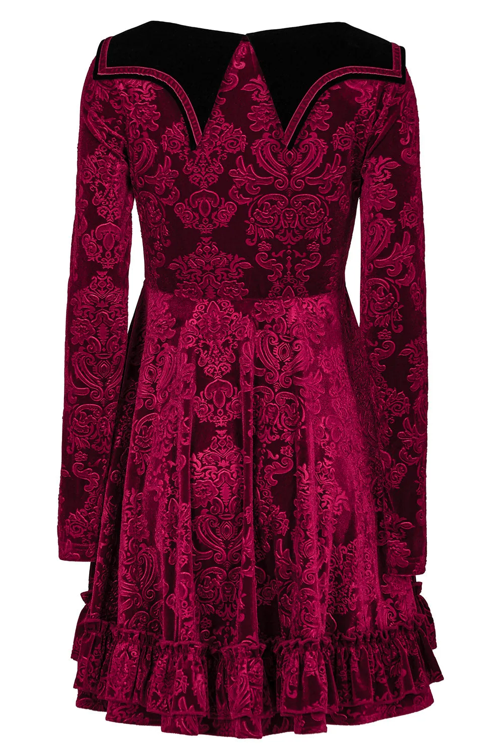 Bloodletting Velvet Dress [VAMP RED]