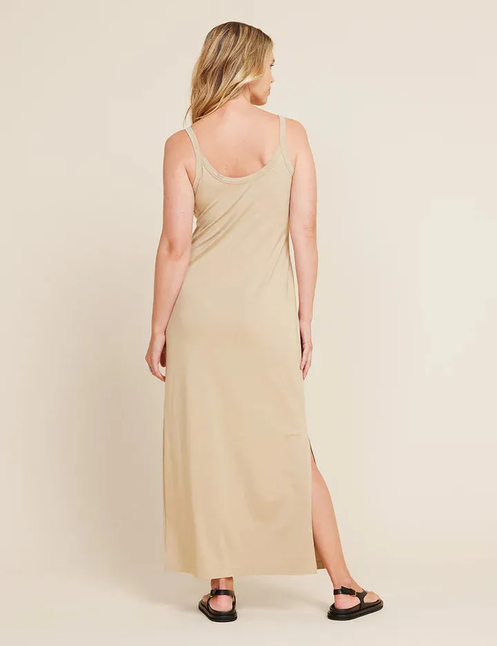 Boody V-Neck Slip Dress | Stone