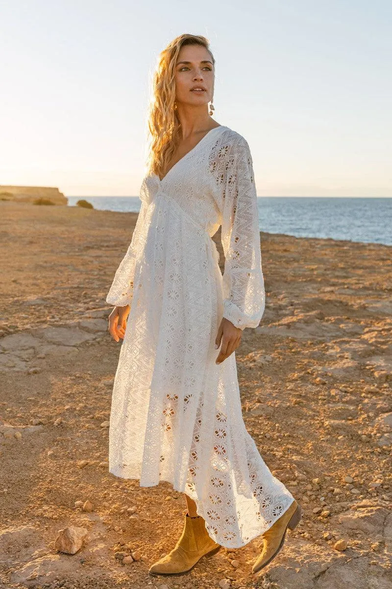 Broderie Anglais Maxi Dress Pondichery