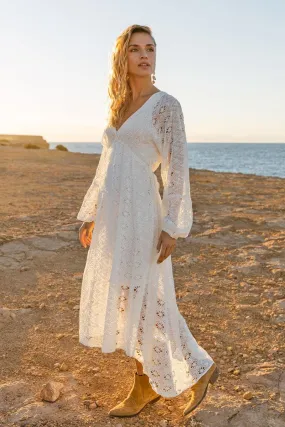 Broderie Anglais Maxi Dress Pondichery