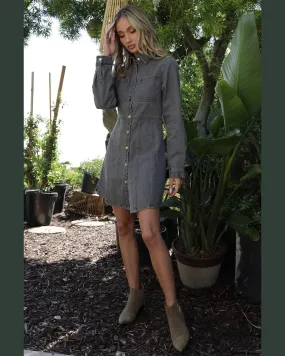 Button Down Denim Dress