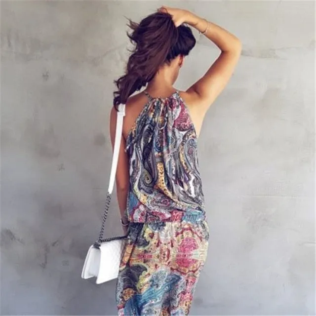 Casual Dress Sleeveless Summer Long Maxi Clothes For Ladies