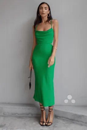 Charissa Slip Dress - Emerald