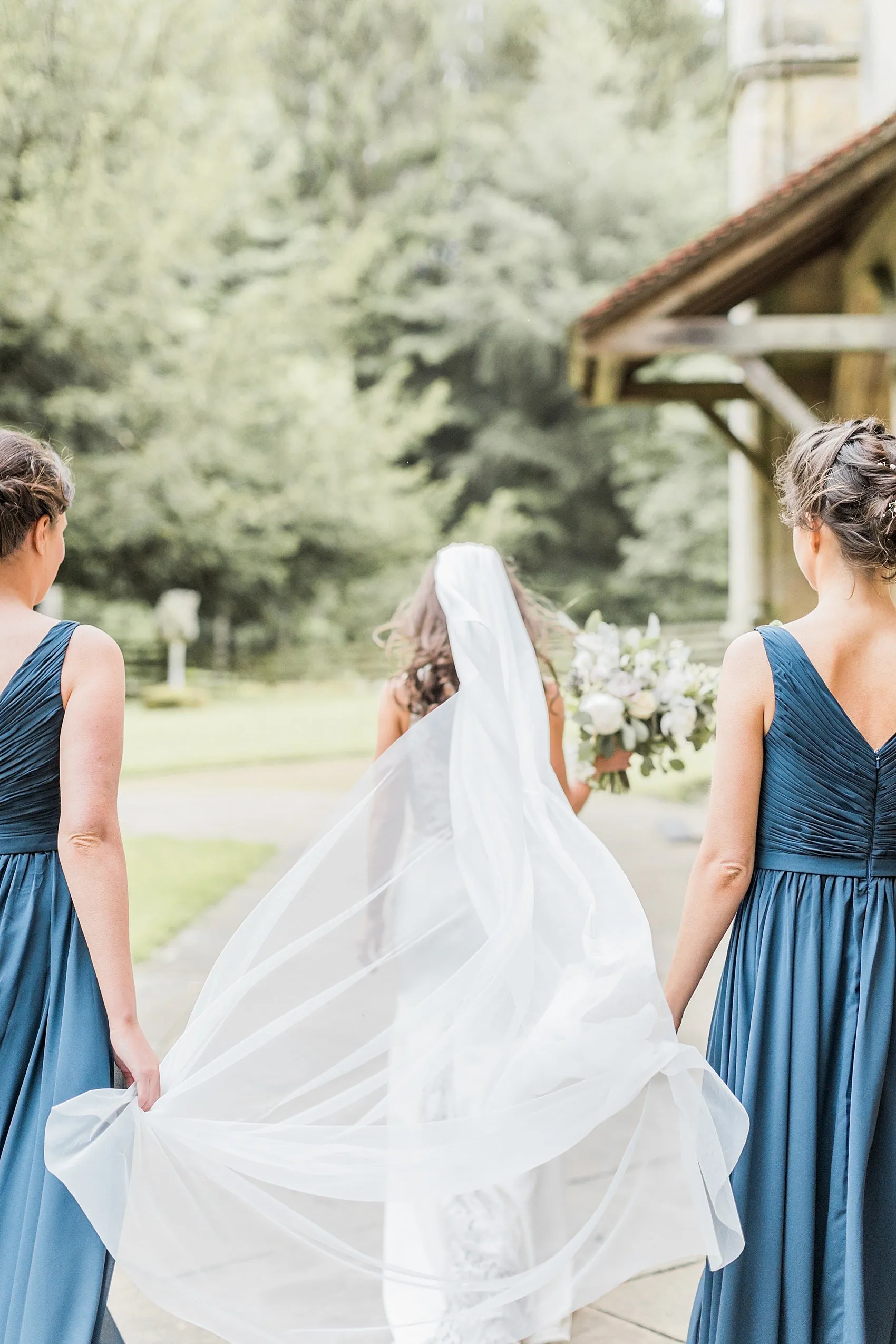 Charming V-neck Blue Chiffon A-line Long Cheap Bridesmaid Dresses, BDS0130