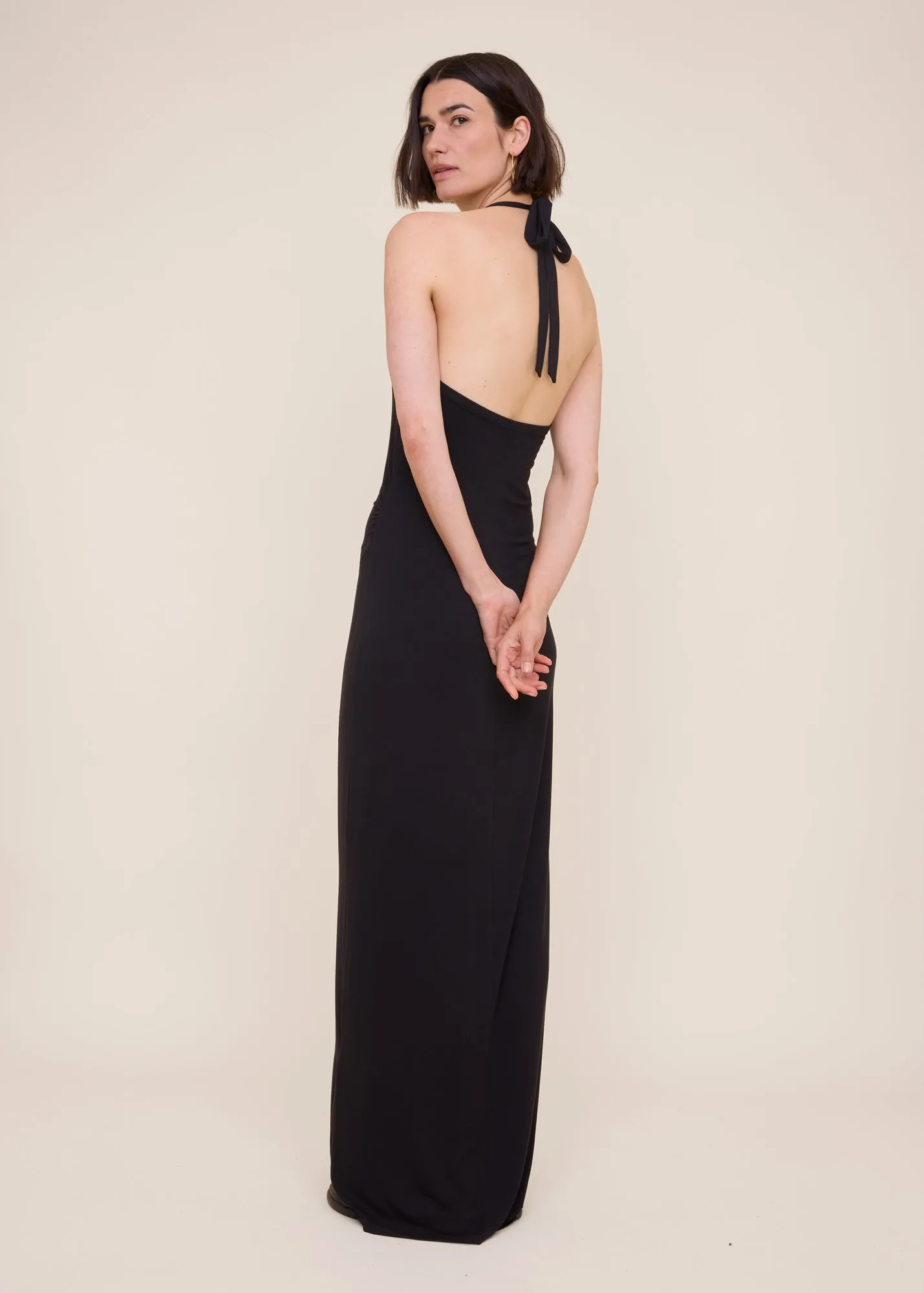 Clean viscose halter dress