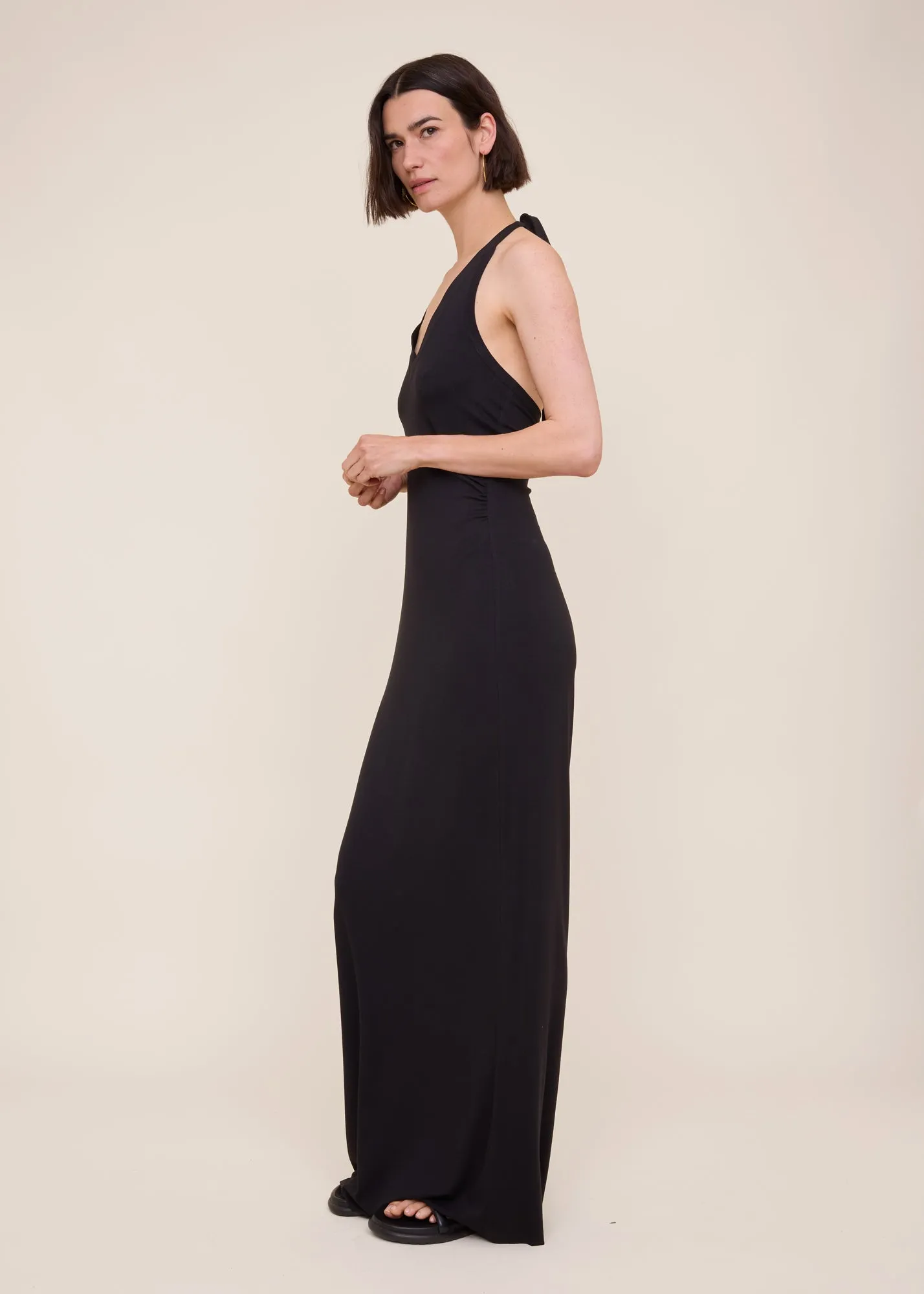 Clean viscose halter dress