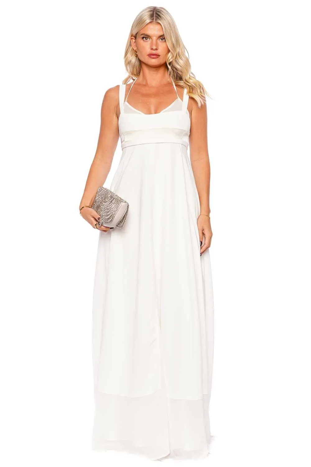 Darina Ivory Sleeveless Maxi Dress