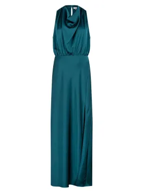 Delvaux Halter Maxi Dress Teal