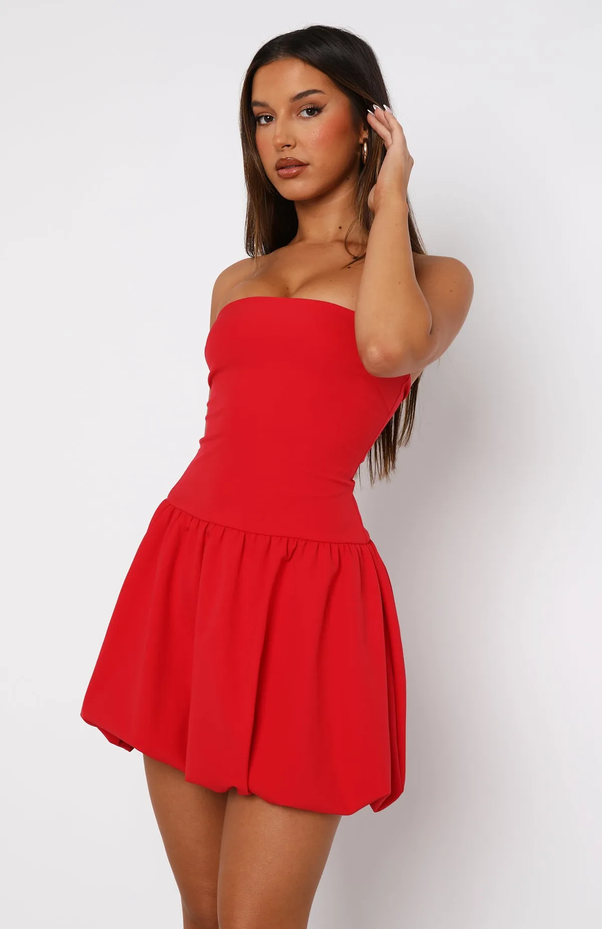 Diamond Dust Mini Dress Red