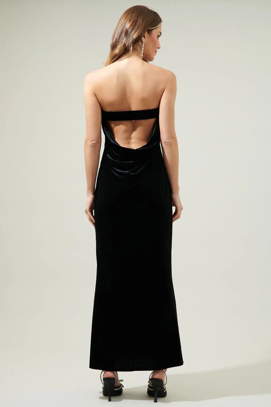 Dynamite Velvet Strapless Dress