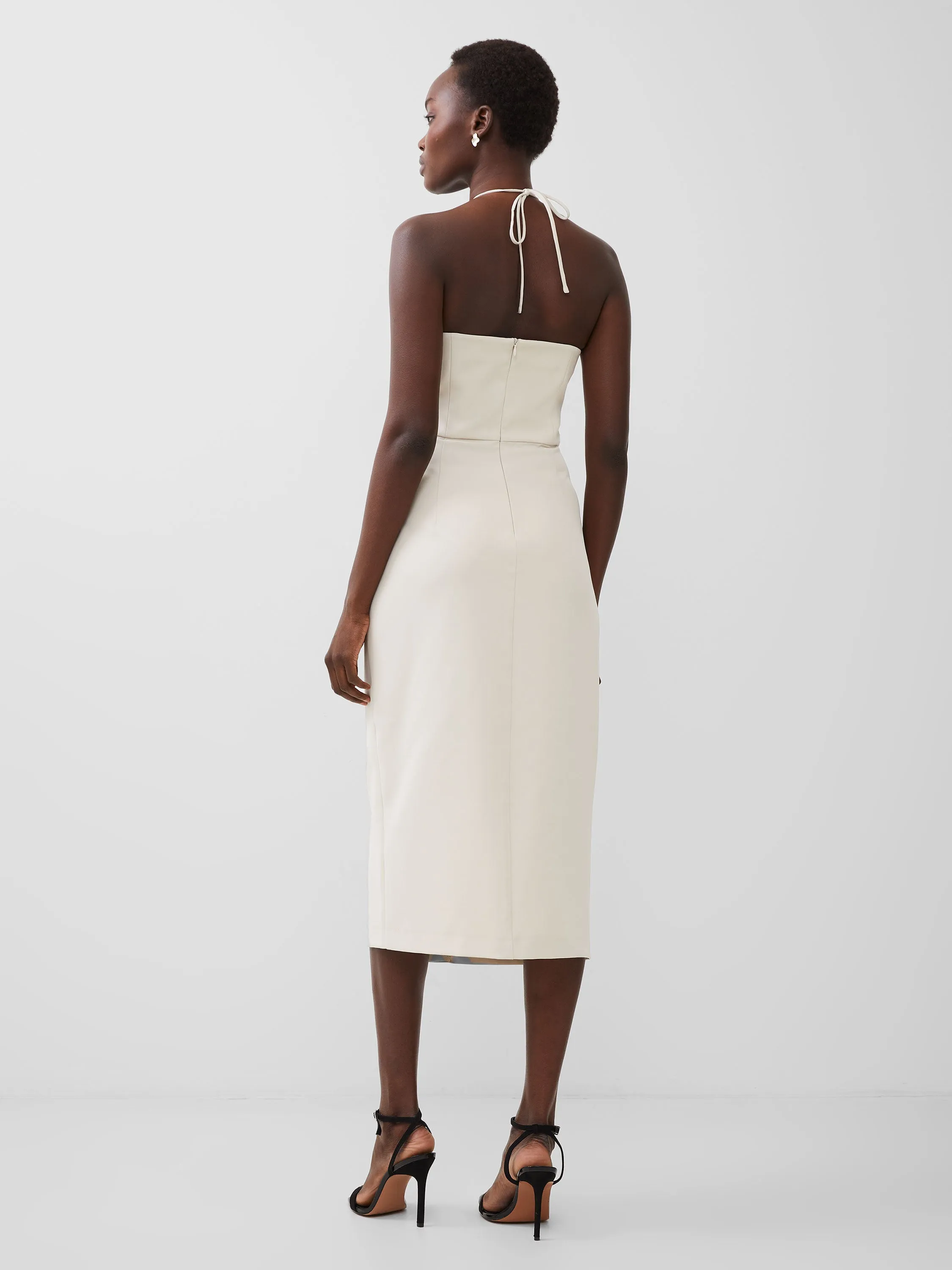 Echo Crepe Halter Dress