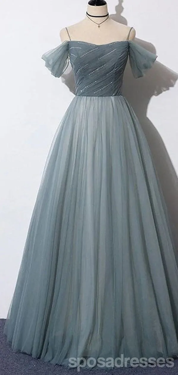 Elegant A-line Cold Shoulder Cheap Maxi Long Prom Dresses,Evening Dresses,13106