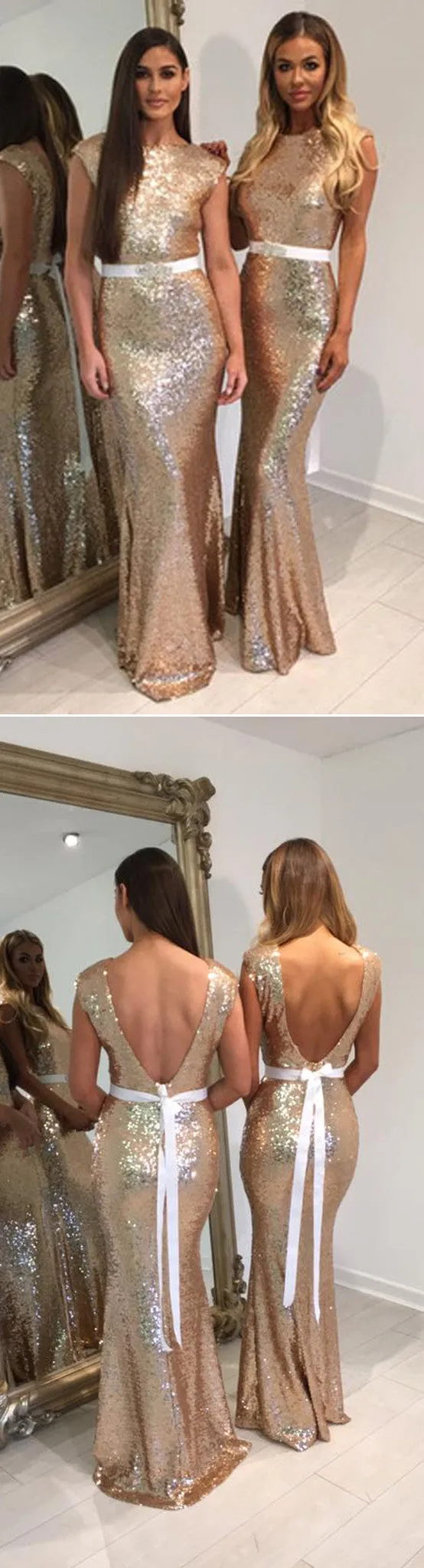 Fashion Design Shinning Sequin Elegant Mermaid Long Cheap Bridesmaid Dresses for Wedding Party, WG72