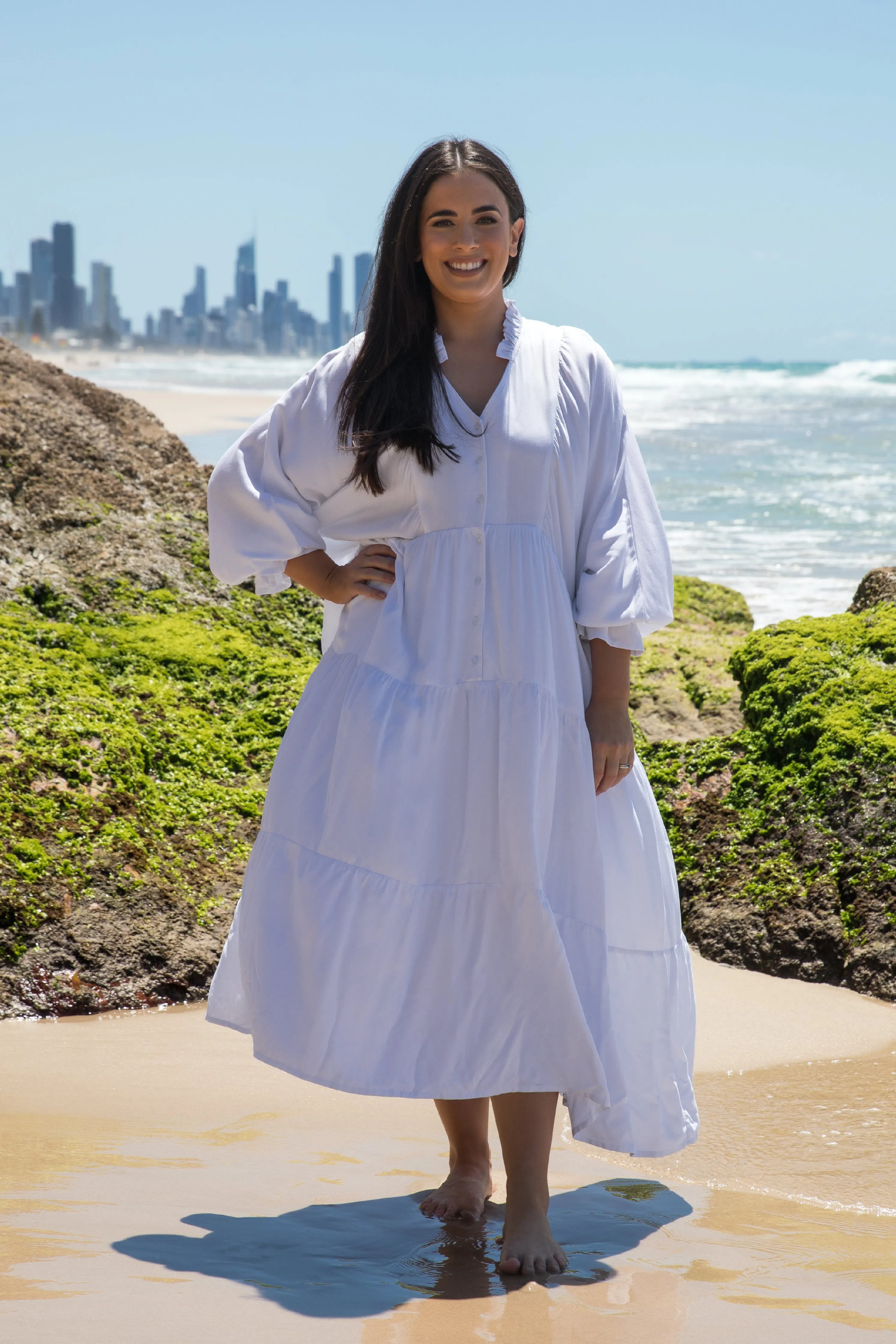 FINAL SALE Harvest Maxi Dress in White