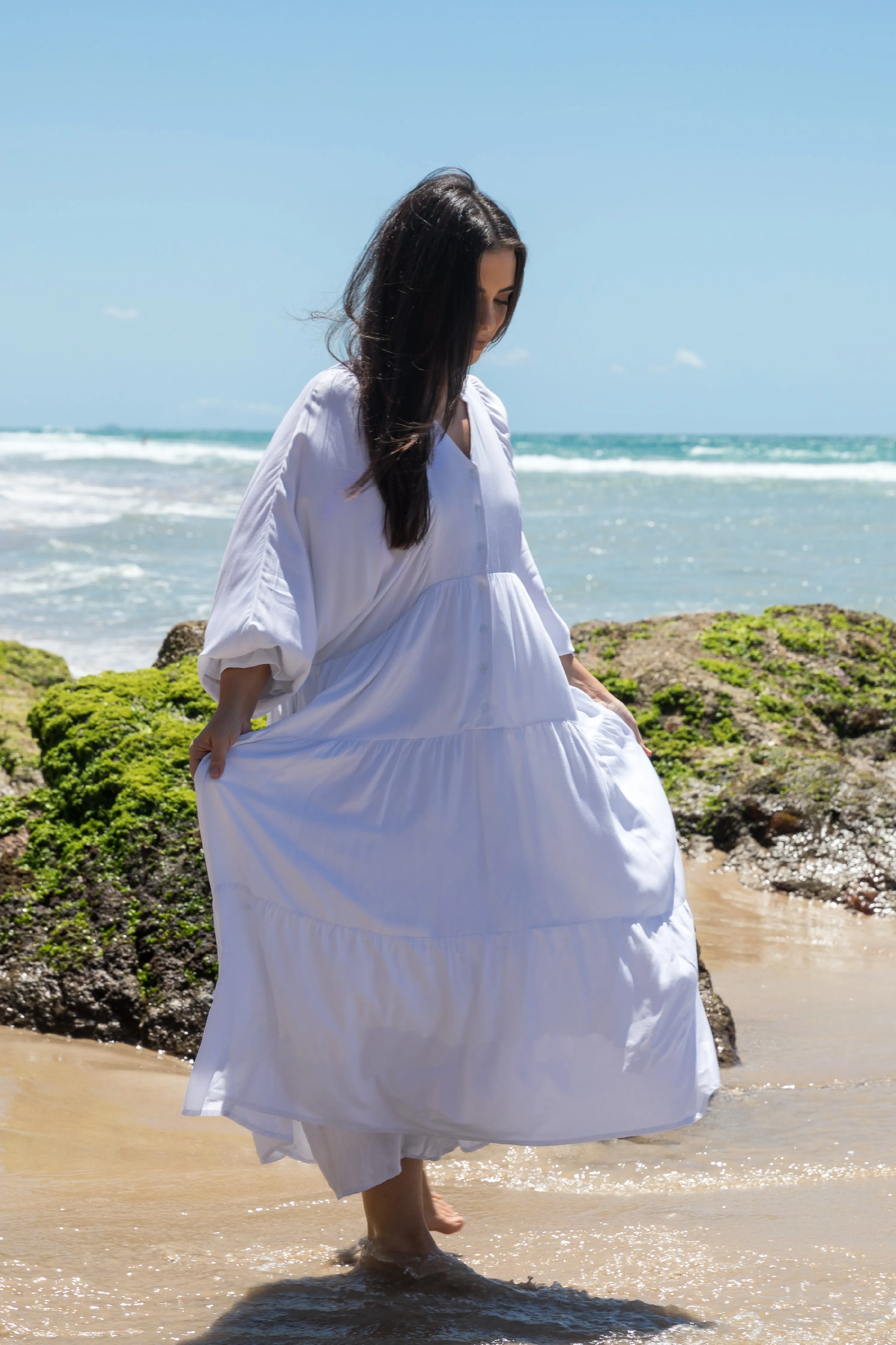 FINAL SALE Harvest Maxi Dress in White