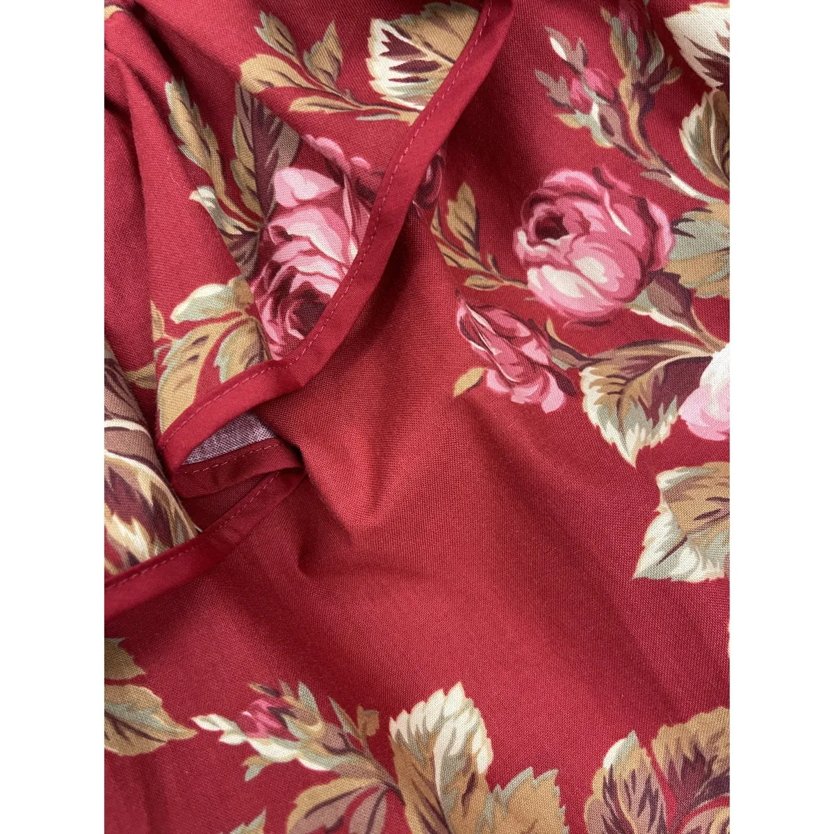 Floral Print Red Hawaiian Muumuu Dress | Red 8631