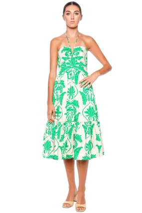 Flordita Cotton Halter Midi Dress