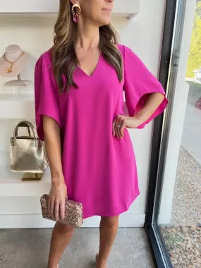 Fuschia Red Meredith Dress