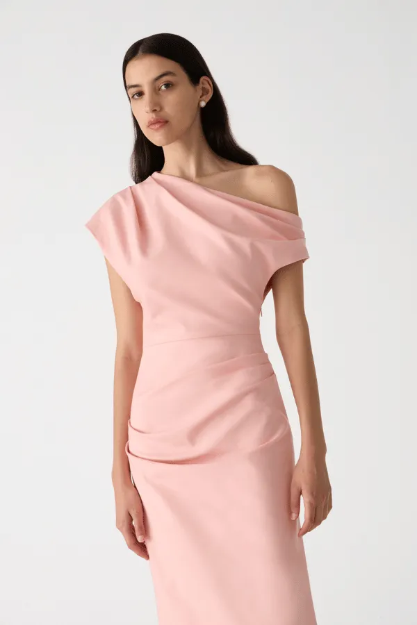 Gia Midi Dress Rose Quartz Pink