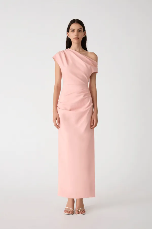 Gia Midi Dress Rose Quartz Pink