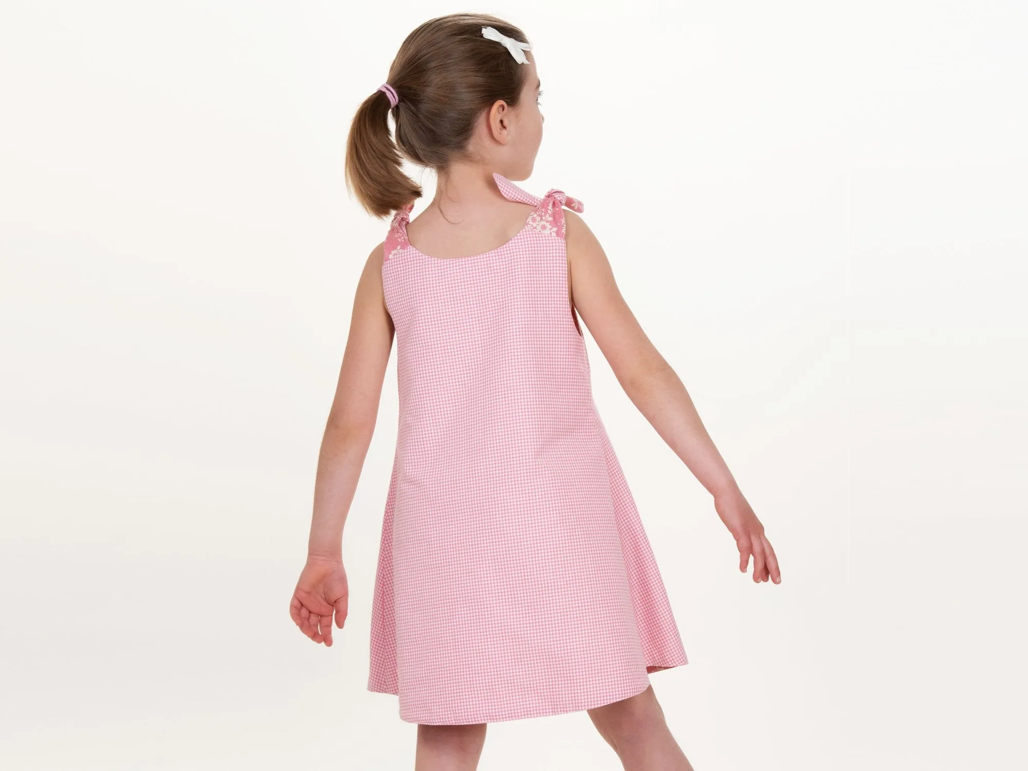 Girls pinafore dress sewing pattern ebook pdf JULE from Patternforkids