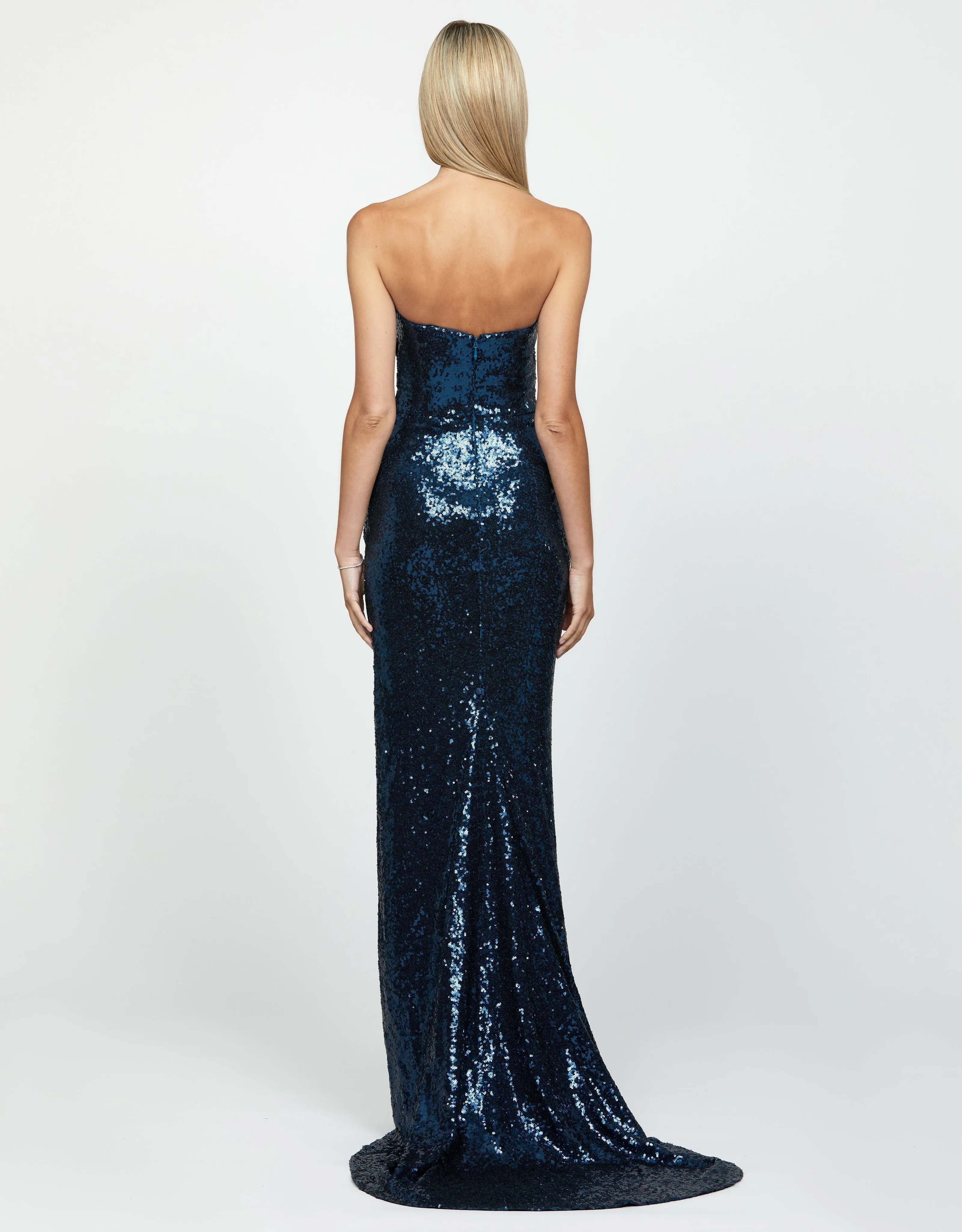 Gracie Asymmetric Strapless Gown