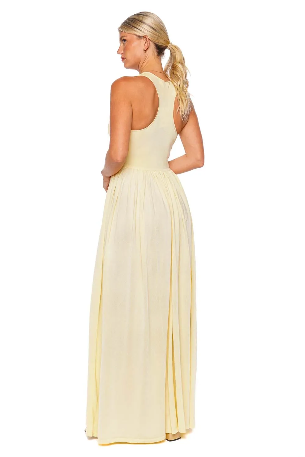 Harmony Metallic knit Tank Maxi Dress