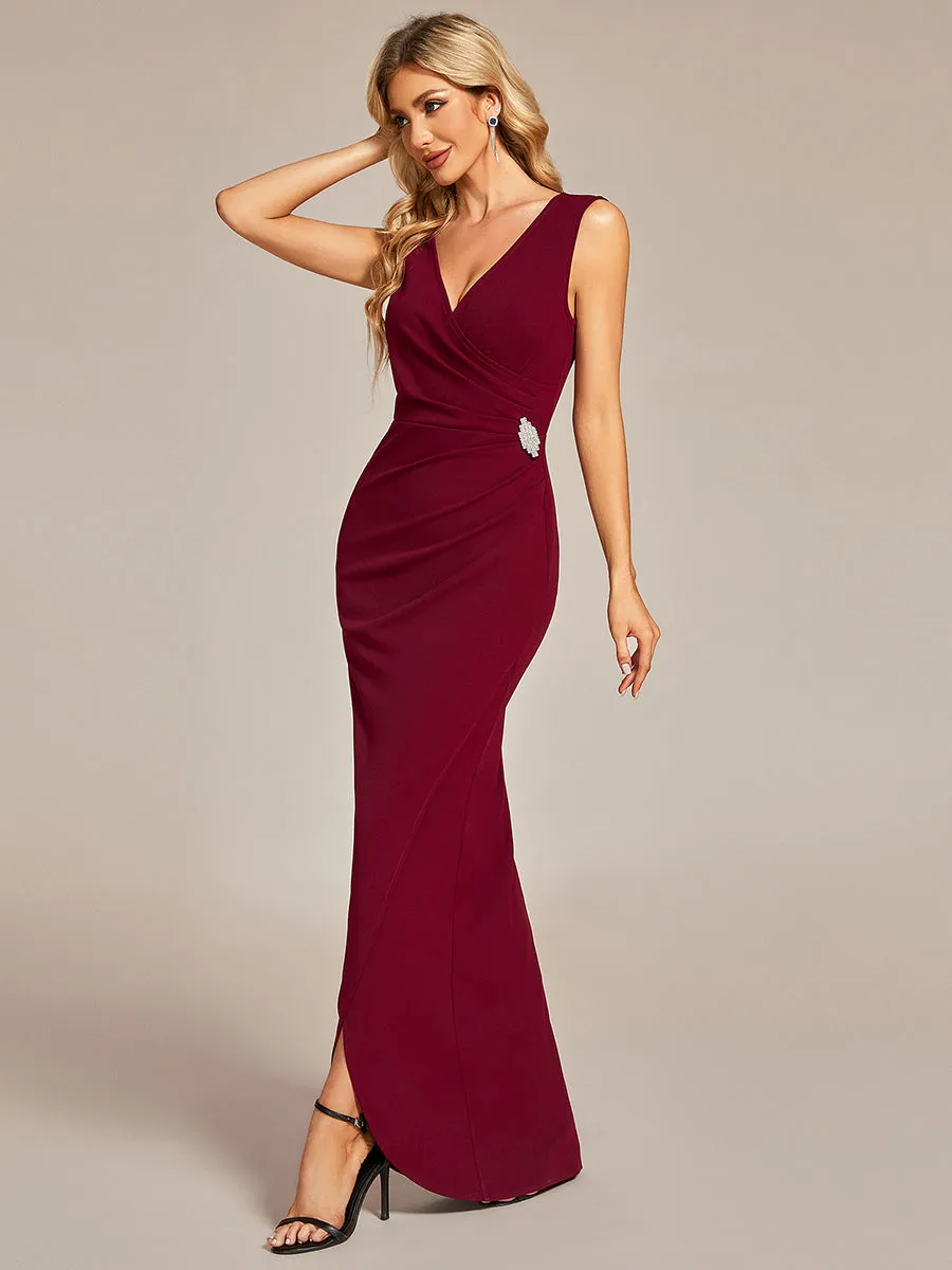 Hot Mermaid Split Pleated Wholesale Evening Dresses