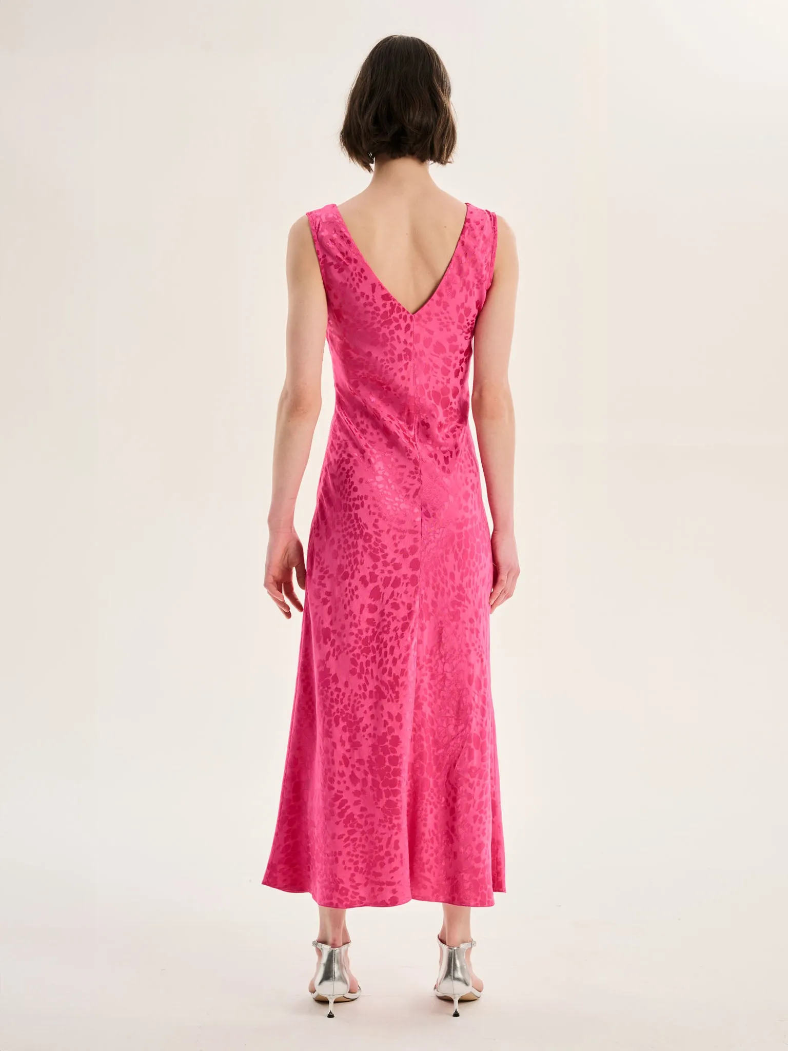 Iris Maxi Dress in Cerise Pink