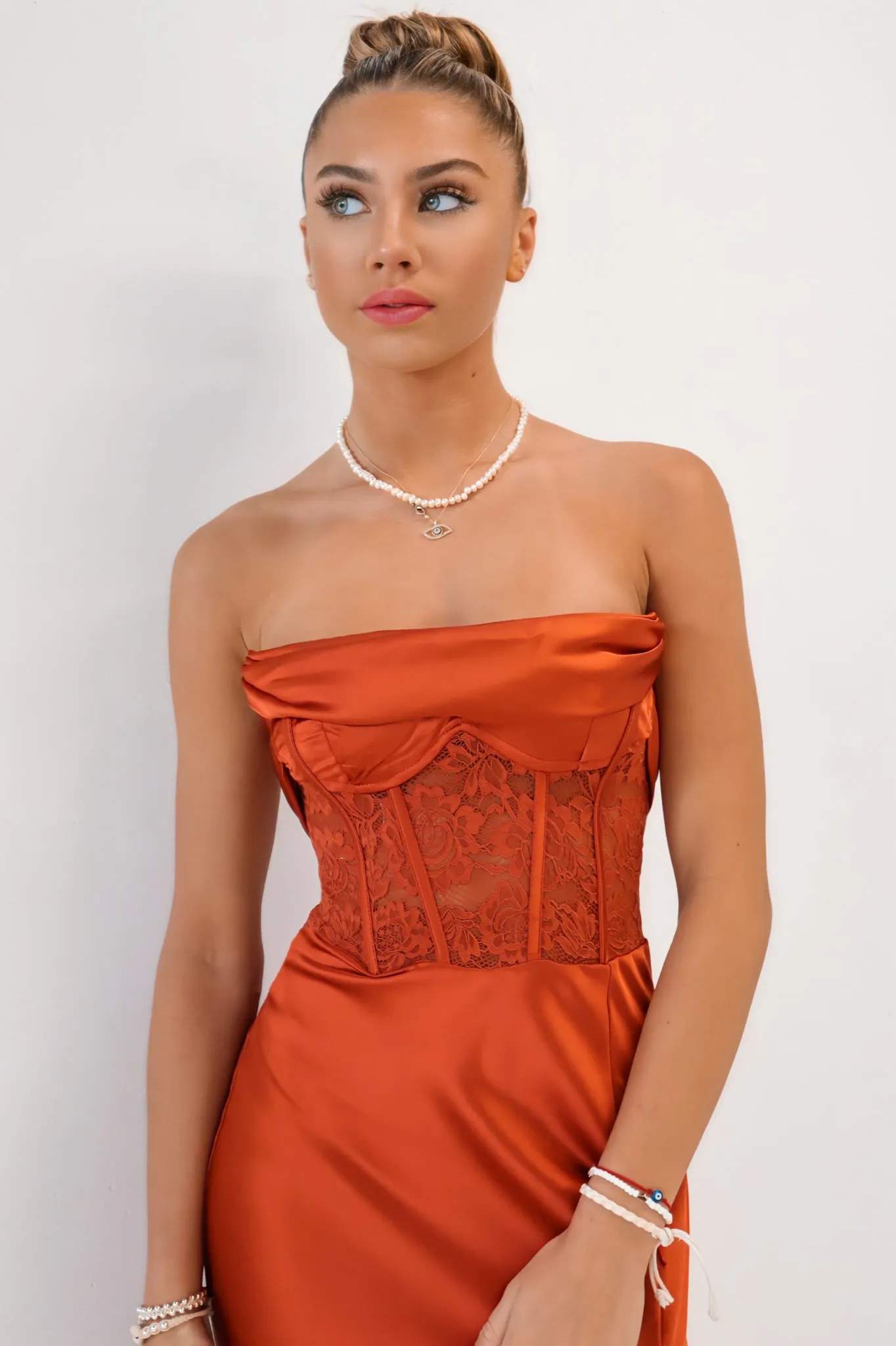 Jolene Formal Gown - Rust Brown