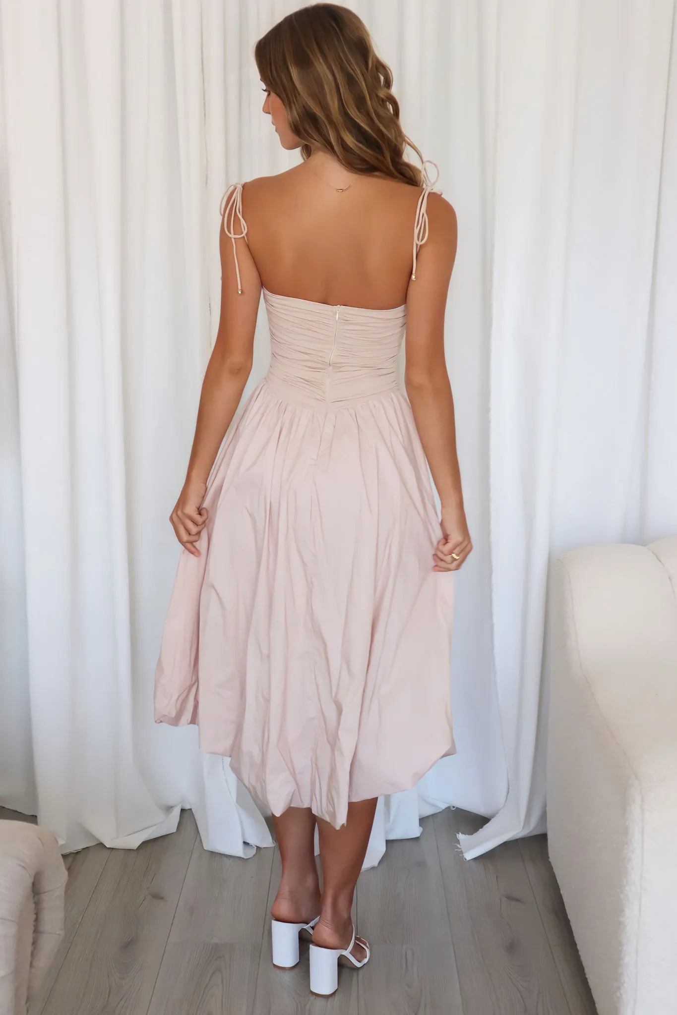 Katya Midi Dress - Nude