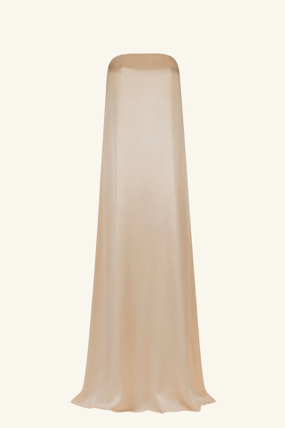 LA LUNE STRAPLESS COLUMN MAXI DRESS - GOLD