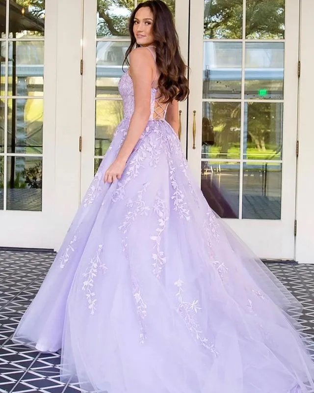 Lace up Back Long Prom Dress with Applique and Beading, Popular Evening Dress,Fashion Formal Dress,BP207