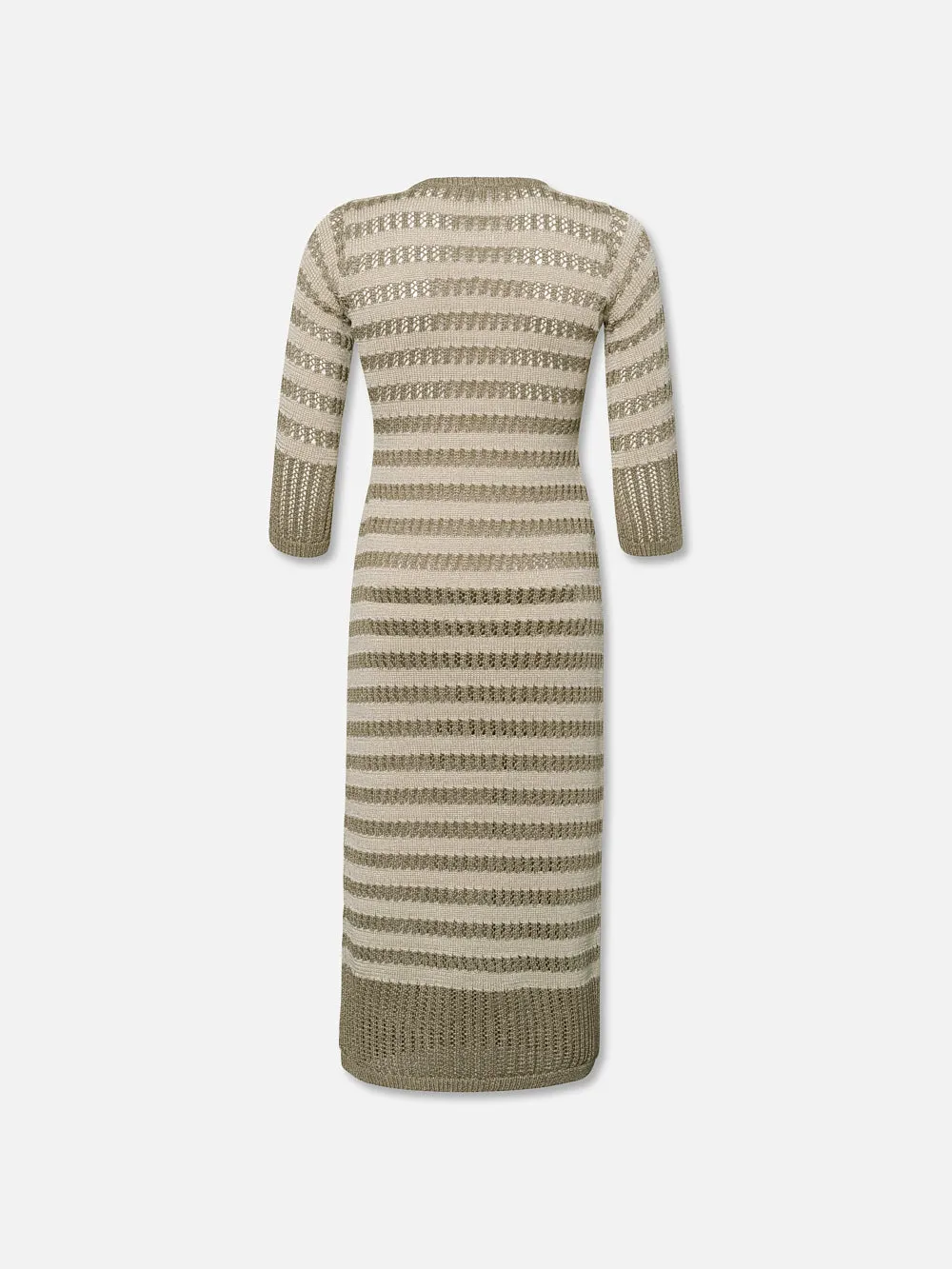 Lurex Stripe Dress -- Gold Multi