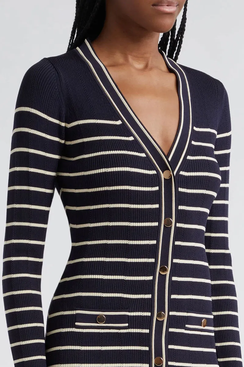 Marina Dress - Navy Stripe